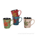 Colorful 11oz Water Lily Ceramic Mugs, Lead-free, Available in Various Colors, Sizes and Craftworks